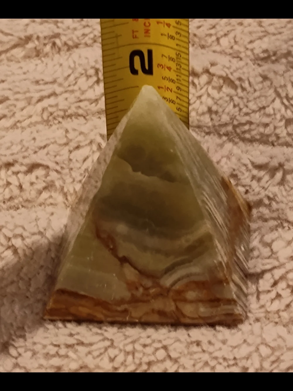 Vintage! Natural Onyx Crystal Pyramid